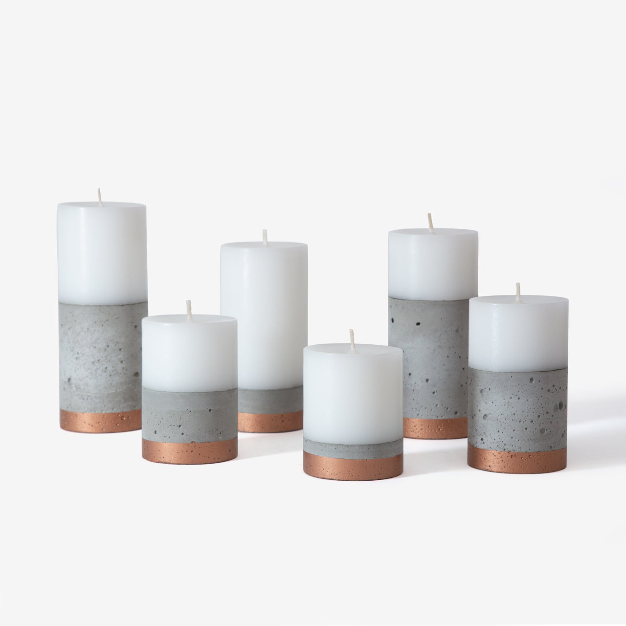 Set Velas Línea Cobre (6)